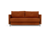 Cubed 160 sovesofa med armlæn i 595 Corduroy Burnt Orange, set forfra