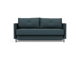 Cubed 160 sovesofa med armlæn i 851 Mahoga Dark Blue, set forfra