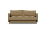 Cubed 160 sovesofa med armlæn i 860 Yogia Olive Brown, set forfra