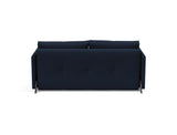 Cubed 160 sovesofa med armlæn i 528 Mixed Dance Blue, set bagfra