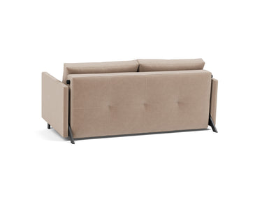 Cubed 160 sovesofa med armlæn i 417 Esina Mocha, set skråt bagfra