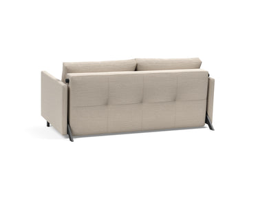 Cubed 160 sovesofa med armlæn i 612 Blida Sand Grey, set skråt bagfra