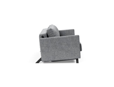 Cubed 160 sovesofa med armlæn i 565 Twist Granite, set fra siden