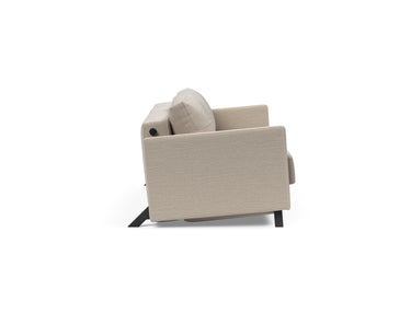 Cubed 160 sovesofa med armlæn i 612 Blida Sand Grey, set fra siden