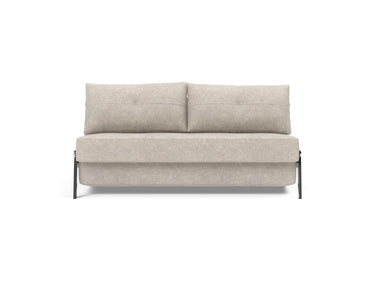 Cubed 160 Chrome sovesofa i 280 Avella Sand, set forfra