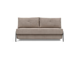 Cubed 160 Chrome sovesofa i 318 Cordufine Beige, set forfra