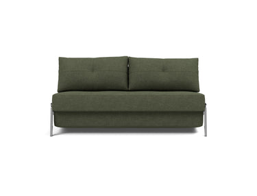 Cubed 160 Chrome sovesofa i 353 Taura Forest, set forfra