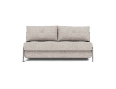 Cubed 160 Chrome sovesofa i 471 Yuveno Sand, set forfra