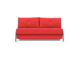Cubed 160 Chrome sovesofa i 511 Elegance Red, set forfra