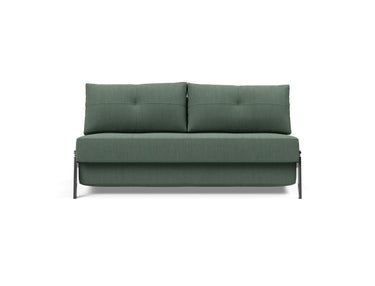Cubed 160 Chrome sovesofa i 518 Elegance Green, set forfra
