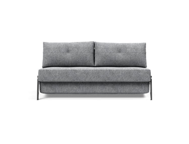Cubed 160 Chrome sovesofa i 565 Twist Granite, set forfra