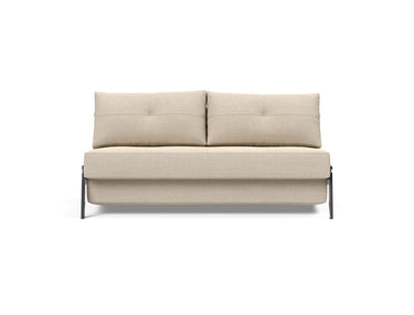 Cubed 160 Chrome sovesofa i 586 Phobos Latte, set forfra