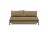Cubed 160 Chrome sovesofa i 860 Yogia Olive Brown, set forfra