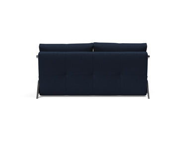 Cubed 160 Chrome sovesofa i 528 Mixed Dance Blue, set bagfra