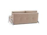 Cubed 160 Chrome sovesofa i 417 Esina Mocha, set skråt bagfra