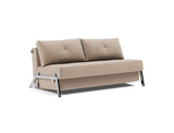 Cubed 160 Chrome sovesofa i 417 Esina Mocha, set skråt forfra