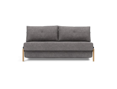 Cubed 160 Wood sovesofa i 282 Avella Warm Grey, set forfra
