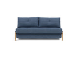 Cubed 160 Wood sovesofa i 302 Weda Blue, set forfra