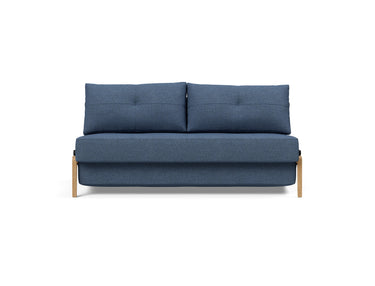 Cubed 160 Wood sovesofa i 302 Weda Blue, set forfra