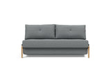 Cubed 160 Wood sovesofa i 320 Corocco Shadow Grey, set forfra