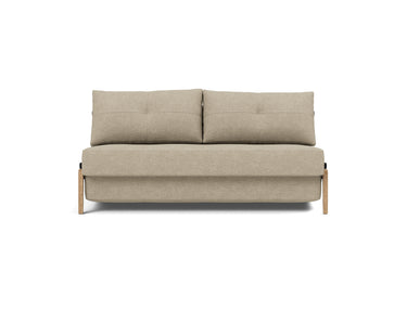 Cubed 160 Wood sovesofa i 356 Taura Sand, set forfra