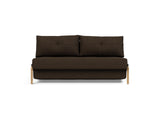 Cubed 160 Wood sovesofa i 358 Taura Chocco, set forfra