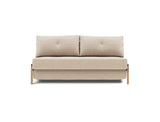 Cubed 160 Wood sovesofa i 410 Esina Almond, set forfra