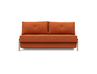Cubed 160 Wood sovesofa i 412 Esina Rust Orange, set forfra
