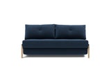 Cubed 160 Wood sovesofa i 414 Esina Indigo Blue, set forfra