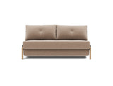 Cubed 160 Wood sovesofa i 417 Esina Mocha, set forfra