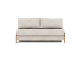 Cubed 160 Wood sovesofa i 470 Yuveno Natural, set forfra
