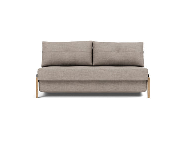 Cubed 160 Wood sovesofa i 472 Yuveno Warm Grey, set forfra