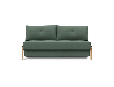Cubed 160 Wood sovesofa i 518 Elegance Green, set forfra