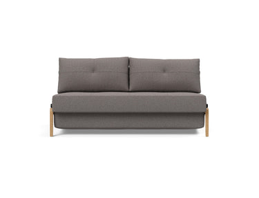 Cubed 160 Wood sovesofa i 521 Mixed Dance Grey, set forfra