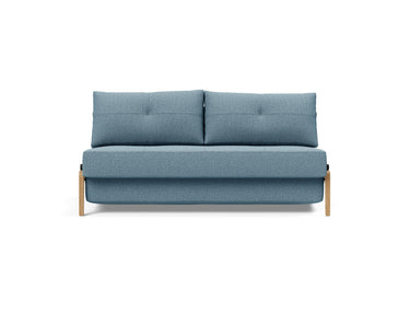 Cubed 160 Wood sovesofa i 525 Mixed Dance Light Blue, set forfra