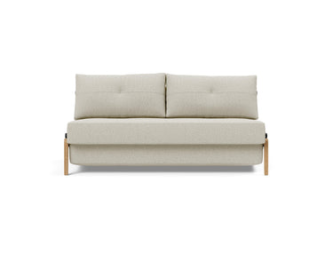 Cubed 160 Wood sovesofa i 527 Mixed Dance Natural, set forfra