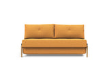 Cubed 160 Wood sovesofa i 536 Bouclé Ochre, set forfra