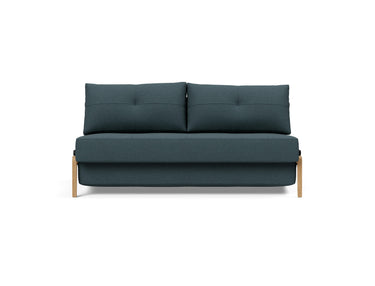 Cubed 160 Wood sovesofa i 851 Mahoga Dark Blue, set forfra