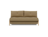 Cubed 160 Wood sovesofa i 860 Yogia Olive Brown, set forfra