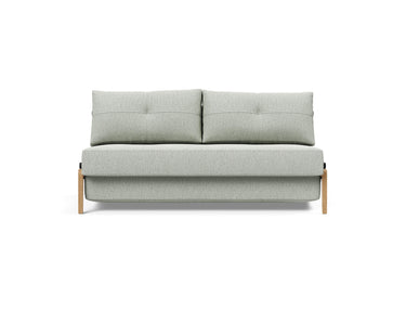 Cubed 160 Wood sovesofa i 888 Mozart Slate Brown, set forfra