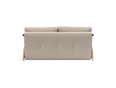 Cubed 160 Wood sovesofa i 612 Blida Sand Grey, set bagfra