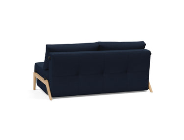 Cubed 160 Wood sovesofa i 528 Mixed Dance Blue, set skråt bagfra