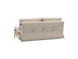 Cubed 160 Wood sovesofa i 612 Blida Sand Grey, set skråt bagfra