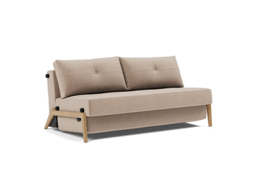 Cubed 160 Wood sovesofa i 417 Esina Mocha, set skråt forfra
