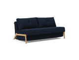 Cubed 160 Wood sovesofa i 528 Mixed Dance Blue, set skråt forfra