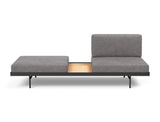 Puri daybed med egetræsbord i 282 Avella Warm Grey, set forfra