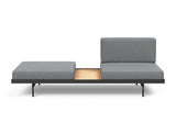 Puri daybed med egetræsbord i 320 Corocco Shadow Grey, set forfra