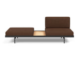 Puri daybed med egetræsbord i 359 Taura Cappuccino, set forfra