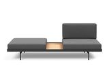Puri daybed med egetræsbord i 852 Mahoga Seal Grey, set forfra