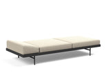 Puri daybed med egetræsbord i 539 Bouclé Beige, som seng